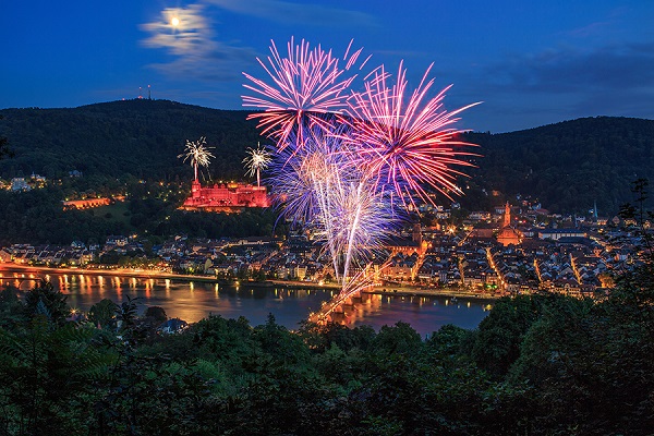 firework show in Heidelberg